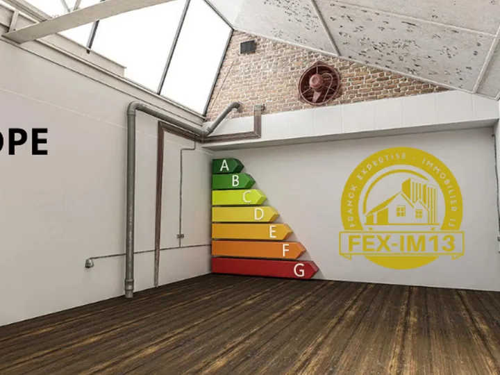 Étiquette énergie DPE de A à G avec le logo FEX-IM13
